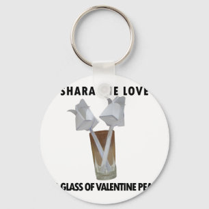 A glass of valentine peace. keychain