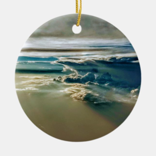 A Glimpse of Heaven Postcard Ceramic Ornament (Front)