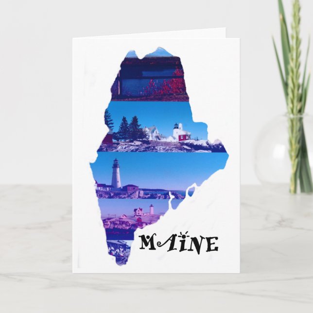 A glimpse of Maine Letterpress Thank You Card (Front)