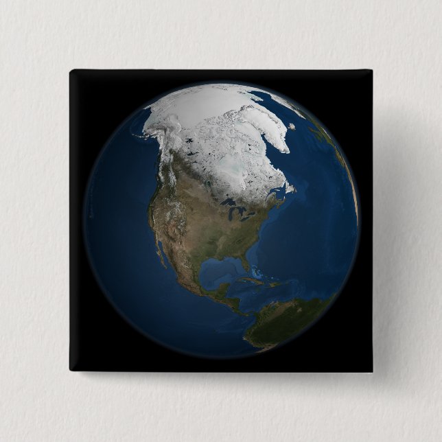 A global view over North America Button (Front)