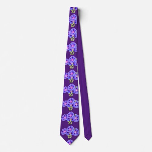 A Glorious Morning Ipomoea Vector Cut Out Neck Tie