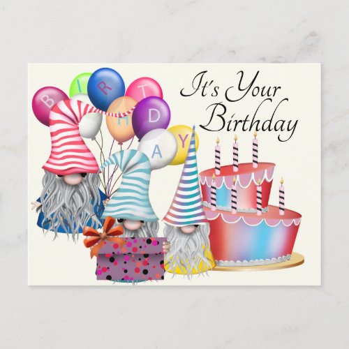 A Gnome Birthday Postcard