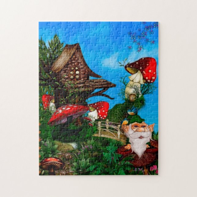 A Gnome for my Garden Fantasy Art Jigsaw Puzzle (Vertical)