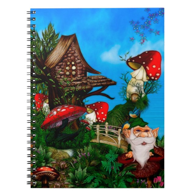 A Gnome for my Garden Fantasy Art Notebook (Front)
