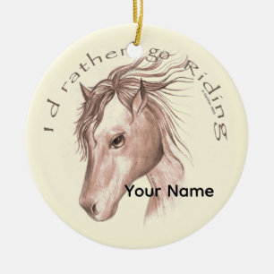 A Go Riding Horse Ceramic Ornament