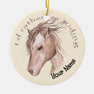 A Go Riding Horse Ceramic Ornament