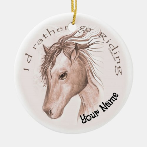 A Go Riding Horse Ceramic Ornament