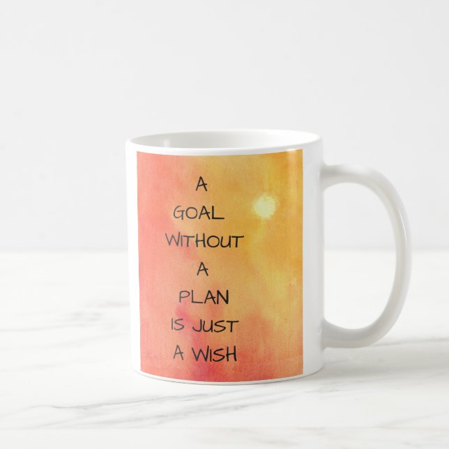 A Goal Without A Plan Is Just A Wish Cup Mug (Right)