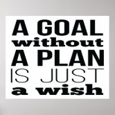Men's T-shirt Printed Design - A Goal Without A Plan Is Just A Wish