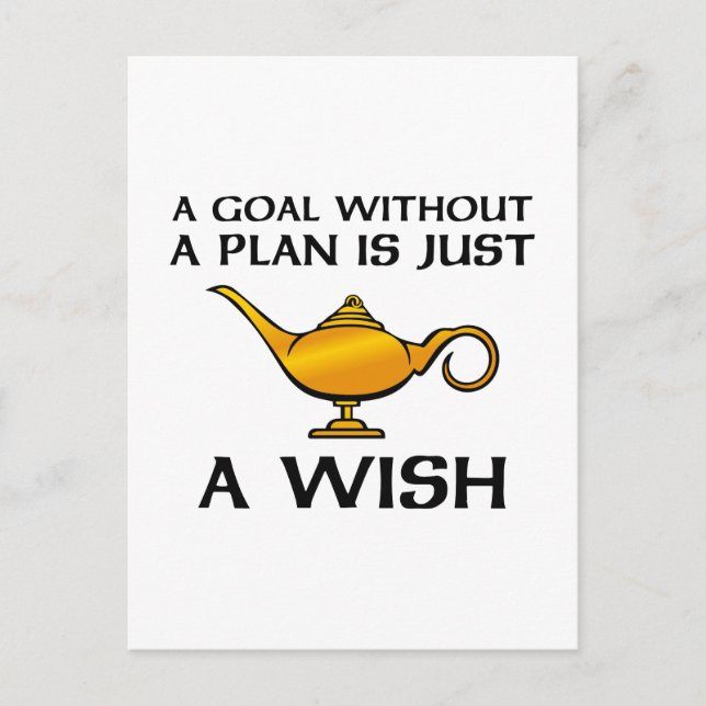 A Goal Without A Plan Postcard (Front)
