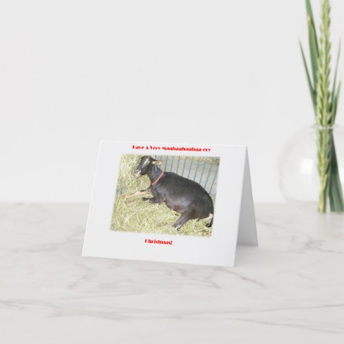 A Goat Christmas Greeting Card