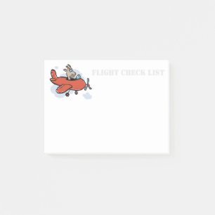 a goat flying a plane post-it notes
