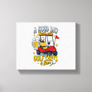 A God Day Starts with Golf Carts Canvas Print