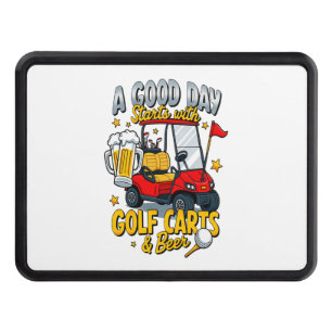 A God Day Starts with Golf Carts Hitch Cover