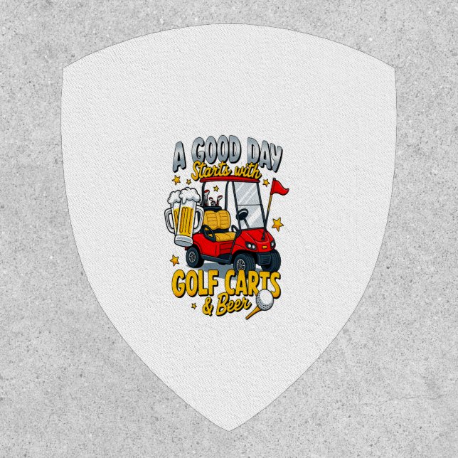 A God Day Starts with Golf Carts Patch (Front)