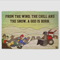 A God Is Born Coir Mat