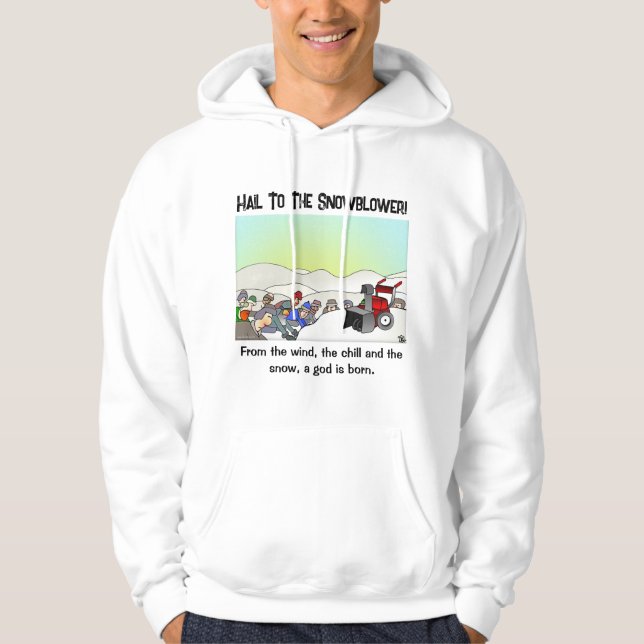 A God Is Born Men's White Hoodie (Front)