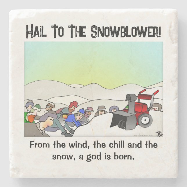 A God Is Born Stone Coaster (Front)