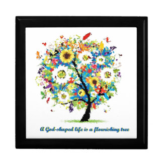 A God-Shaped Life is A Flourishing Tree Keepsake Box