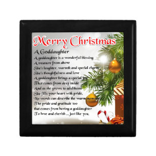 A goddaughter poem - Christmas design Keepsake Box