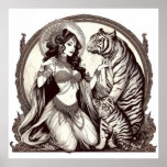 A Goddess Summoning Her Tigers Poster at Zazzle