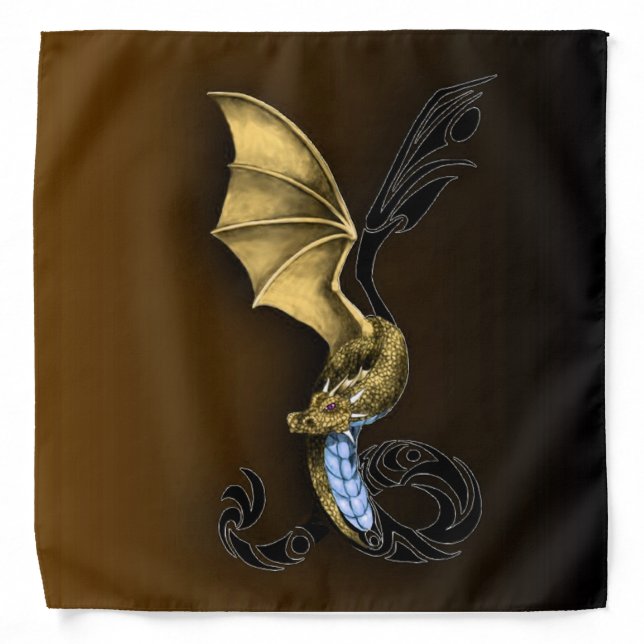 A Gold Dragon Bandana (Front)