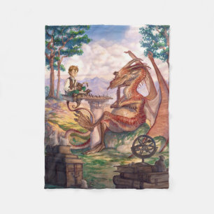 "A Golden Afternoon" Small Fleece Blanket