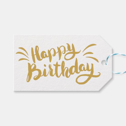 A Golden Birthday   Gift Tags