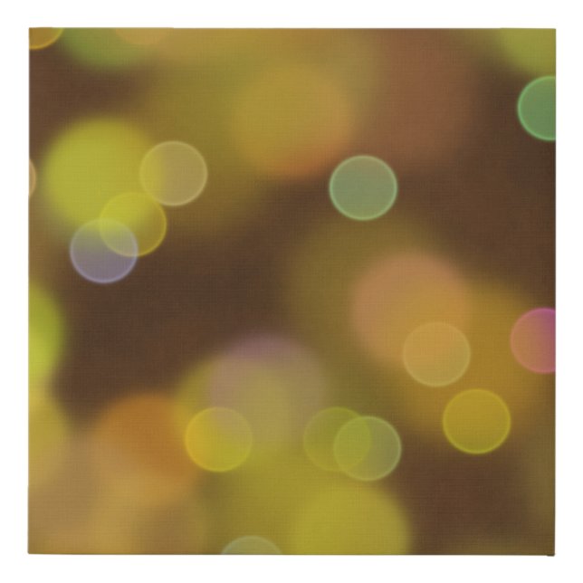 A Golden Christmas Pattern on  Fawn Brown Faux Canvas Print (Front)