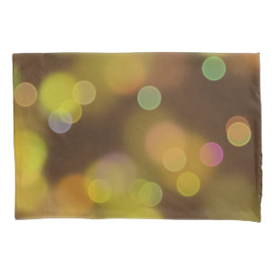 A Golden Christmas Pattern on Fawn Brown Pillow Case