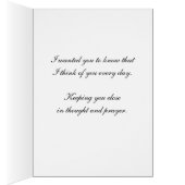 A Golden cross with a white dove prayer card (Inside (Right))