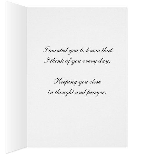 A Golden cross with a white dove prayer card (Inside (Right))