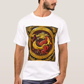 A golden dragon basketball team logo T-Shirt