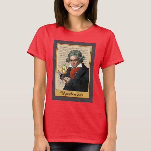 A Golden Fifth of Beethoven T_shirt _ Red