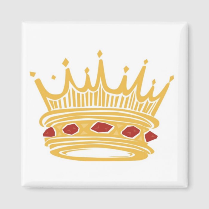 A Golden King's Crown With Jewels Fridge Magnet