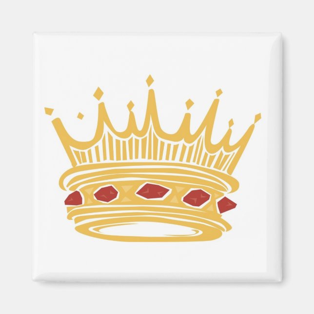 A Golden King's Crown With Jewels Magnet (Front)