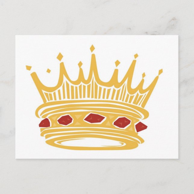 A Golden King's Crown With Jewels Postcard (Front)