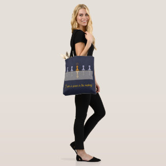 A golden pawn destined to be queen tote bag