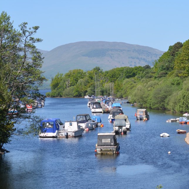 A Golden Sunset over the St Marys Waterfront GA Postcard (River Leven Scotland
)
