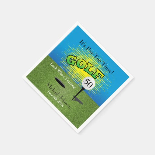 A Golfer ️‍♂️ Birthday Party Napkins Zazzle