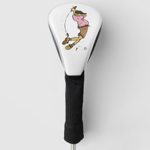 A Golfer missing the ball Golf Head Cover