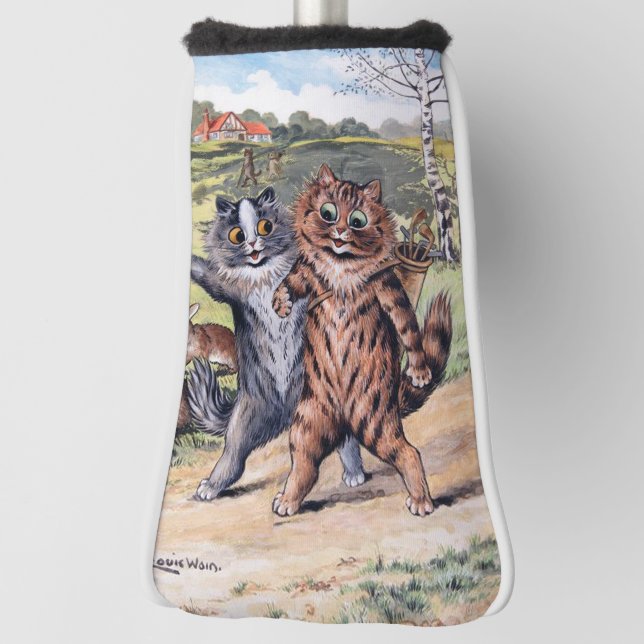 A Golfing Match, Louis Wain Golf Head Cover (Rotate 90)