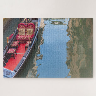 A gondola boat on a Venice canal, Italy Jigsaw Puzzle