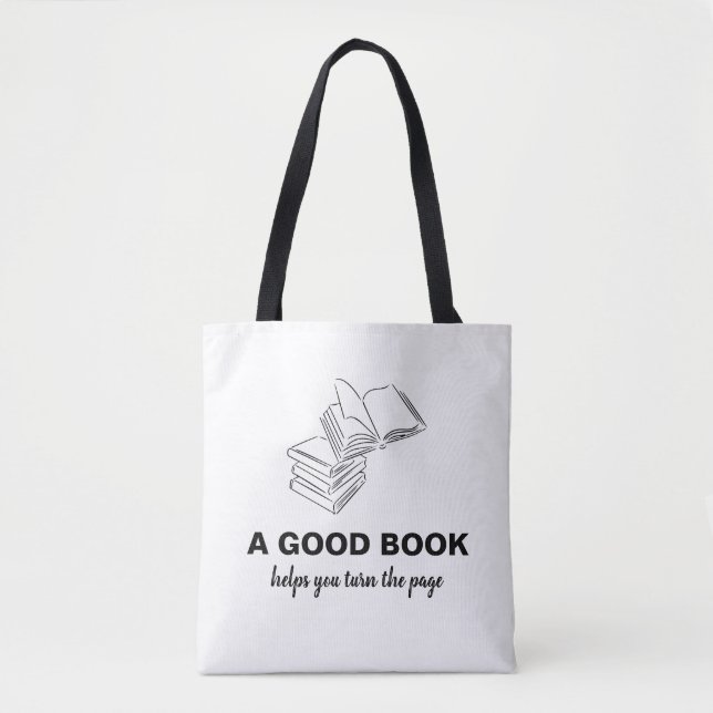 A Good Book Tote Bag (Front)