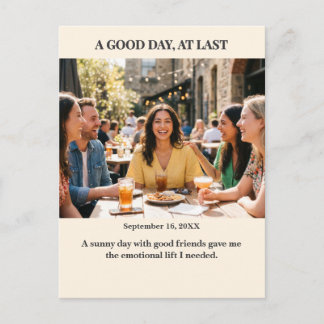 A Good Day At Last Custom Photo Postcard