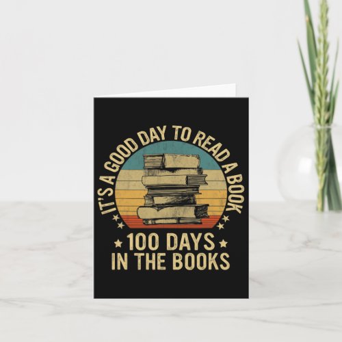 A Good Day To Read A Book Lovers 100 Days Of Schoo Card