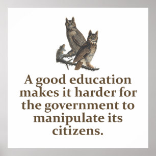 A Good Education Makes It Harder - Education Quote Poster