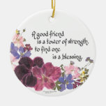 A good friend is a blessing ceramic ornament