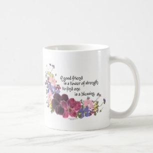 A good friend is a blessing coffee mug
