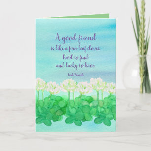 A Good Friend Poem Irish Proverb Thank You Card